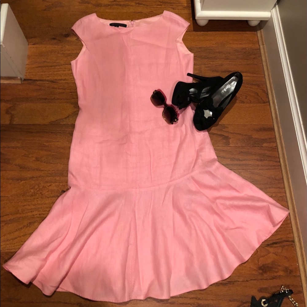 Pretty in pink linen dress
